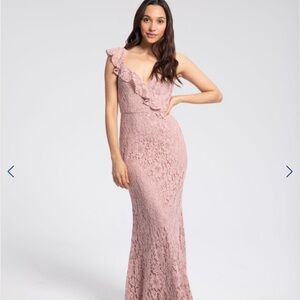 HAYLEY PAIGE OCCASIONS Lace Dusty Rose Bridesmaid or MOB dress 14